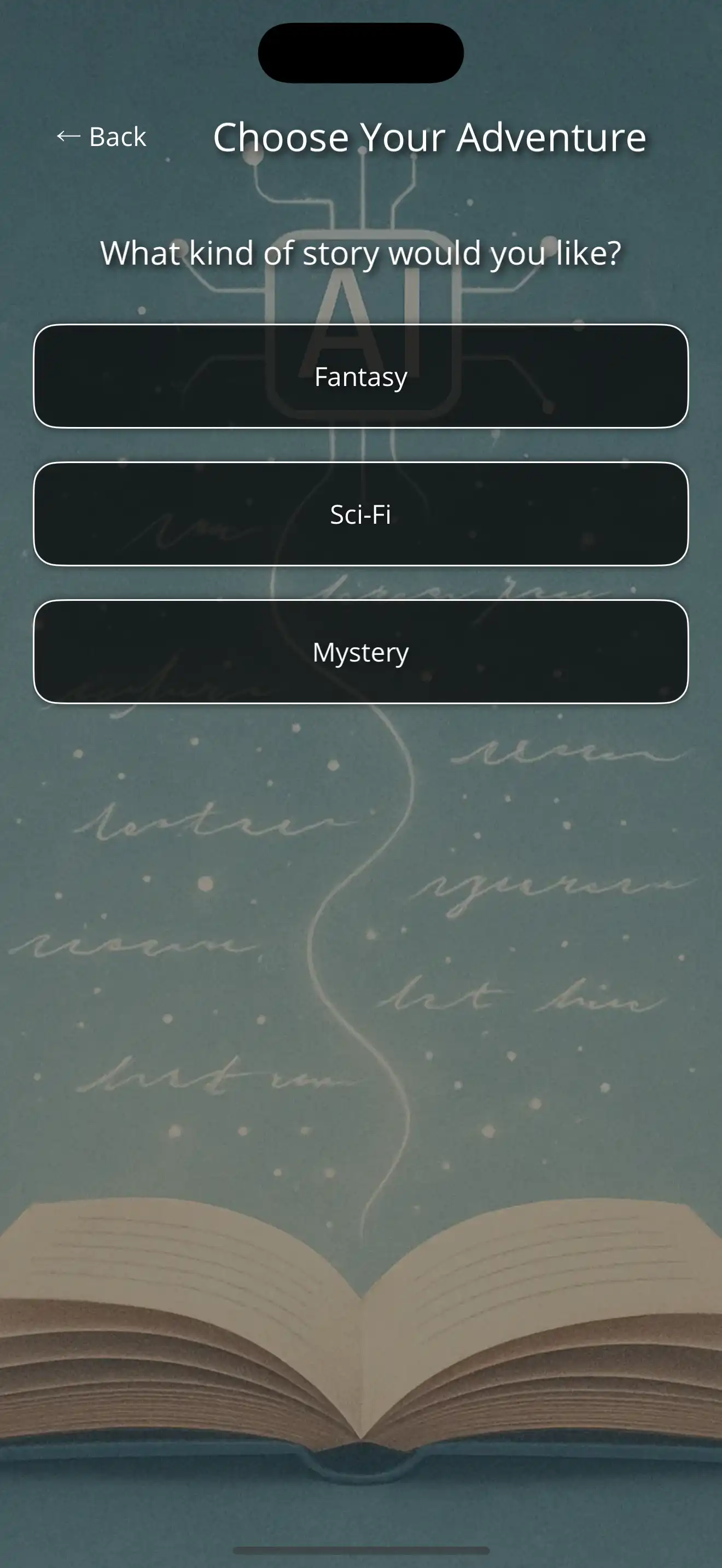 Genres Screen Selection