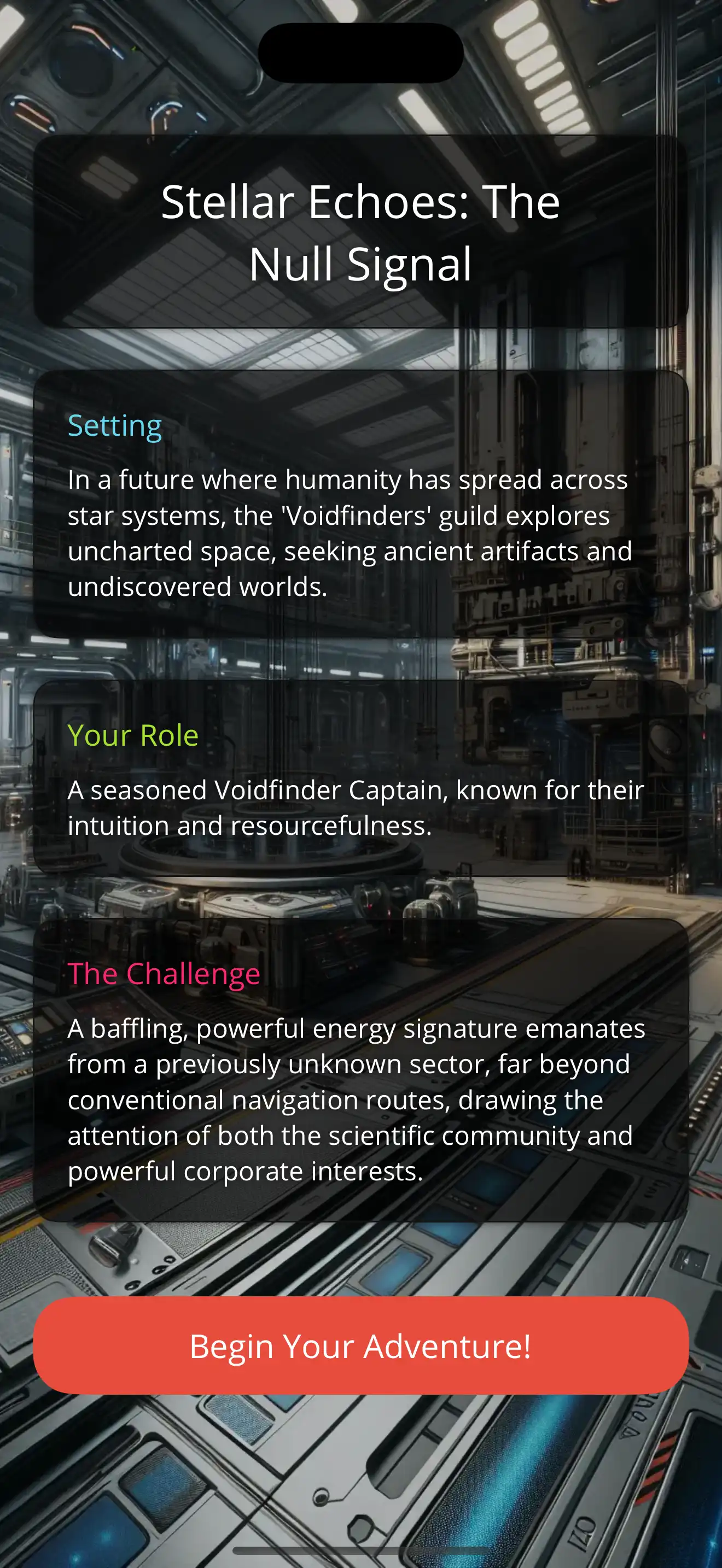 Sci-Fi story introduction